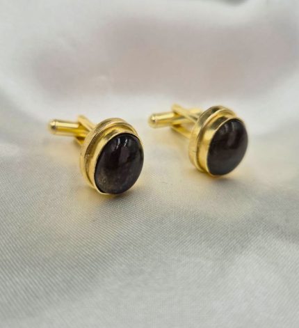 Labra Cufflinks - Shiny Grey – Sims Blossoms UAE