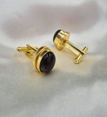 Labra Cufflinks - Shiny Grey – Sims Blossoms UAE