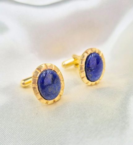 Lapis Cufflinks - Blue – Sims Blossoms UAE