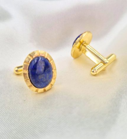 Lapis Cufflinks - Blue – Sims Blossoms UAE