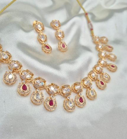 Neelima Pink Jewel Set – Sims Blossoms UAE