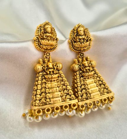 Gopuram Jhumka – Sims Blossoms UAE