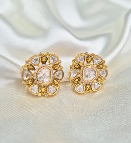 MesoEs Ear Studs with 22K Gold Plating – Sims Blossoms UAE
