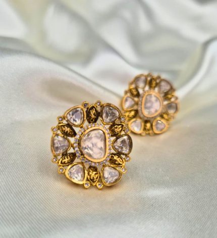 MesoEs Ear Studs with 22K Gold Plating – Sims Blossoms UAE