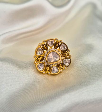 MesoR Finger Ring with 22K Gold Polish – Sims Blossoms UAE