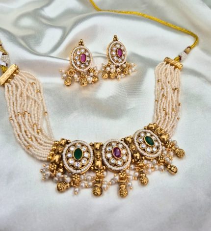 Nitya 9 - Multi colour choker – Sims Blossoms UAE