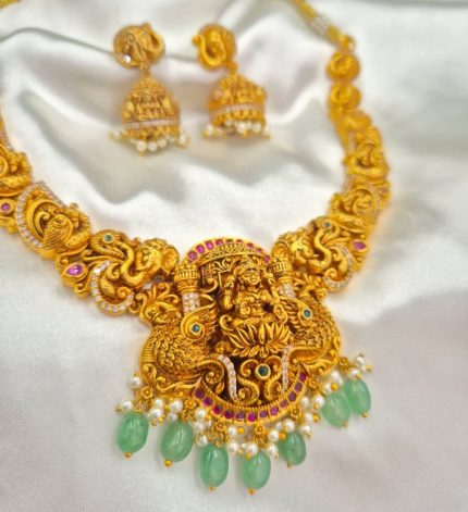 Lalitha9 - Green Jewel Set – Sims Blossoms UAE