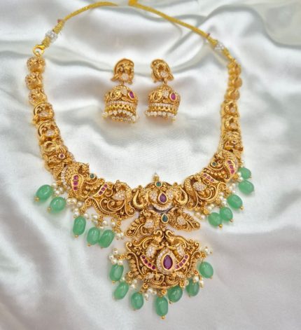 Lalitha8 - Green Jewel Set – Sims Blossoms UAE
