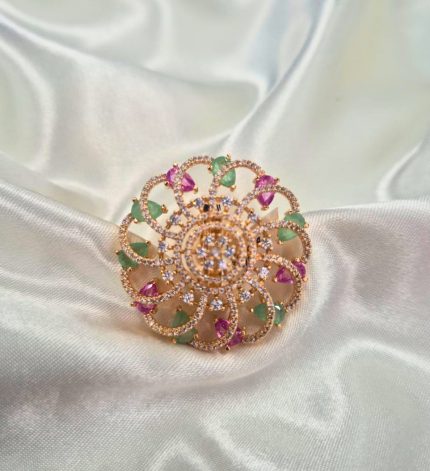 Hazoor1 - Pastle Zircon Finger Ring – Sims Blossoms UAE