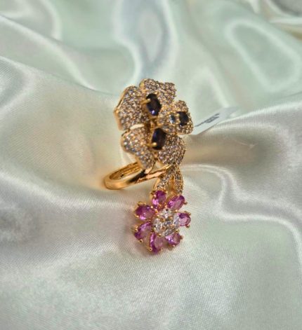 Huzoor2 - Pink Zircon Ring – Sims Blossoms UAE