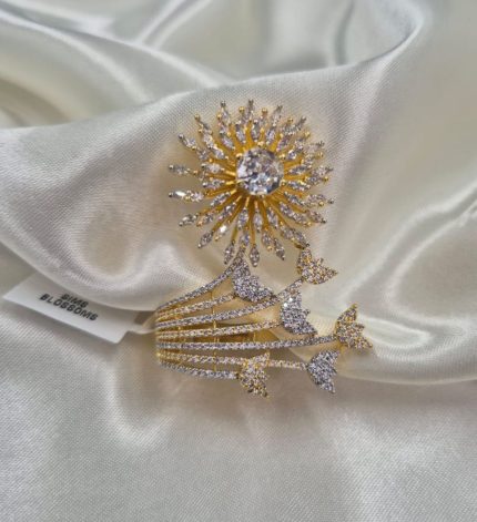 Elle - Gold Zircon Ring – Sims Blossoms UAE