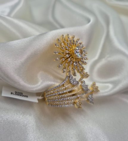 Elle - Gold Zircon Ring – Sims Blossoms UAE