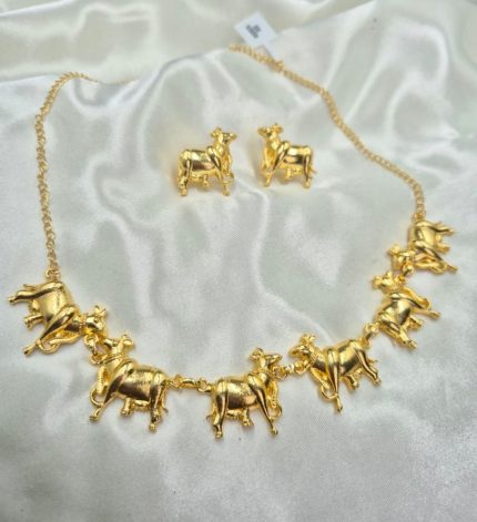 Nandi - Gold Choker Set – Sims Blossoms UAE