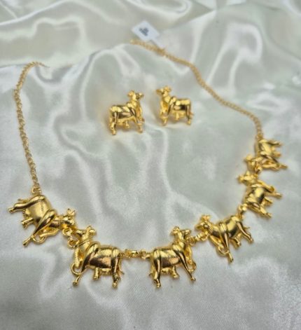 Nandi - Gold Choker Set – Sims Blossoms UAE