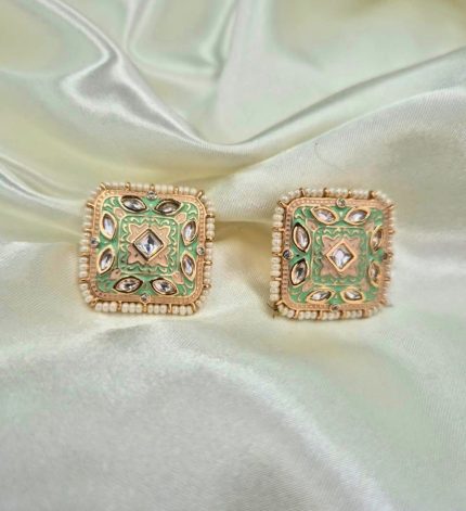 Shehzadi2 Mesonite Ear Studs – Sims Blossoms UAE