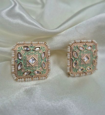 Shehzadi2 Mesonite Ear Studs – Sims Blossoms UAE
