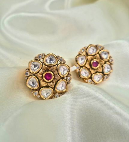 Shehzadi1 Kundan Studs – Sims Blossoms UAE