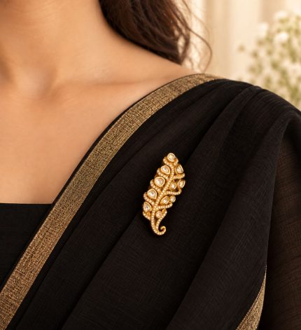 Broach11 - Gold – Sims Blossoms UAE