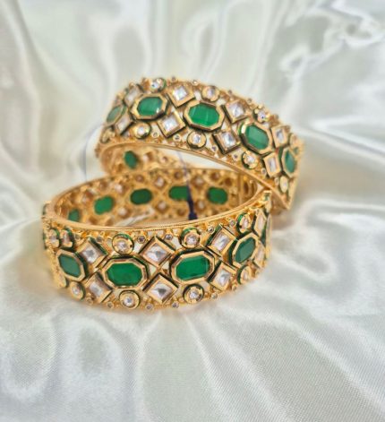 Polki Bangle Green – Sims Blossoms UAE