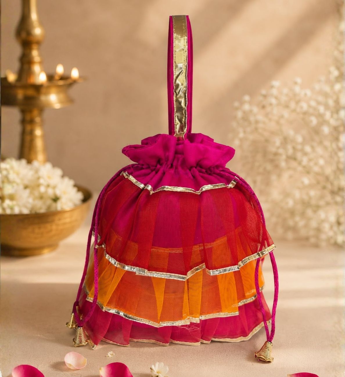 Potli bag with gottapati work Potli bag with gottapati work – Sims Blossoms UAE